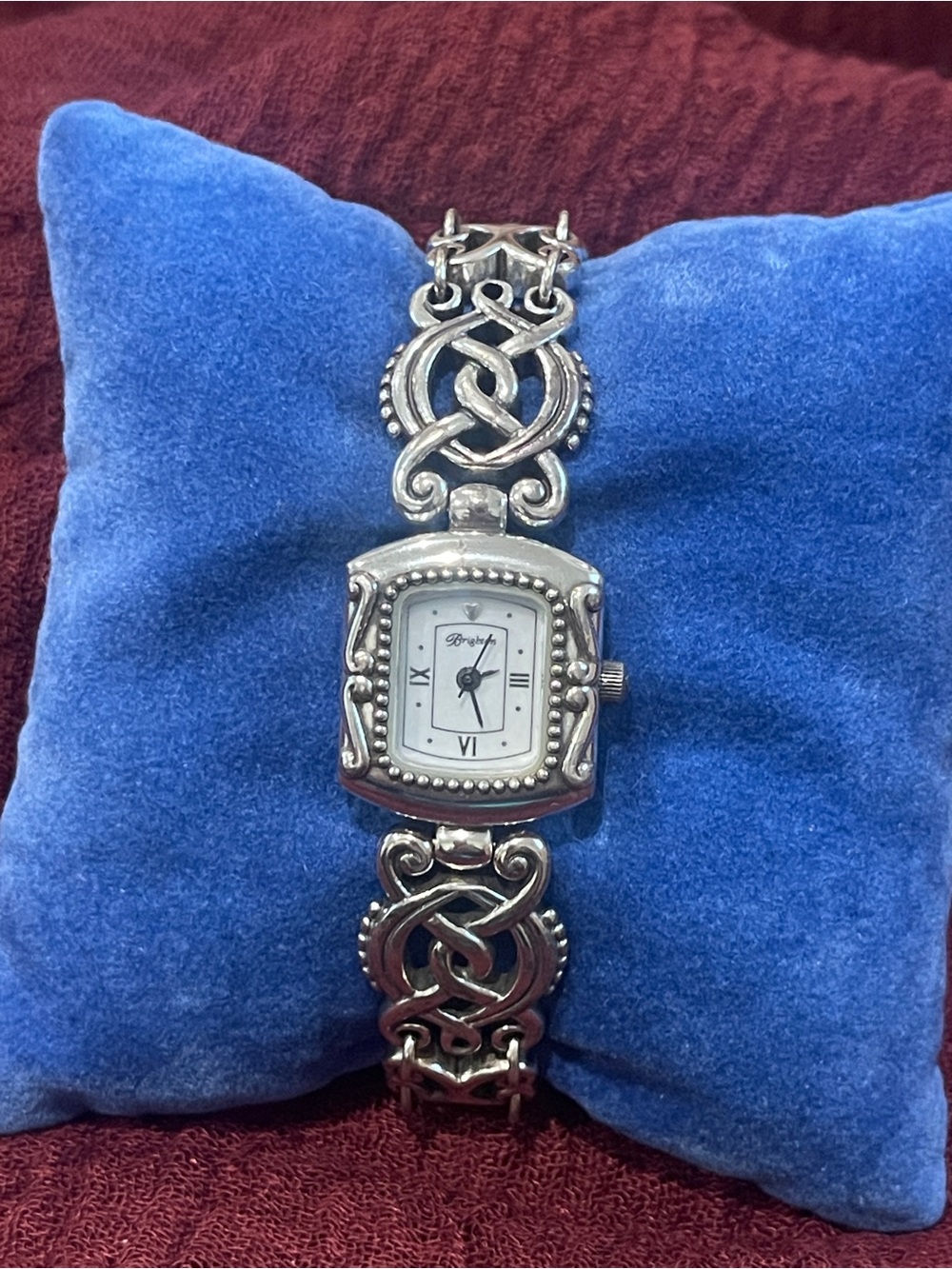 Brighton Rosarita Silver-Tone Ornate Bracelet Watch